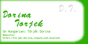 dorina torjek business card